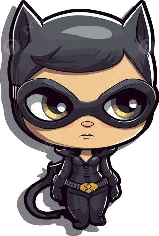 CatWomen mascot in a black cat suit